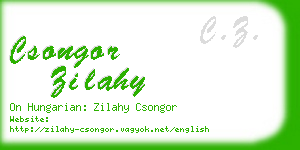 csongor zilahy business card